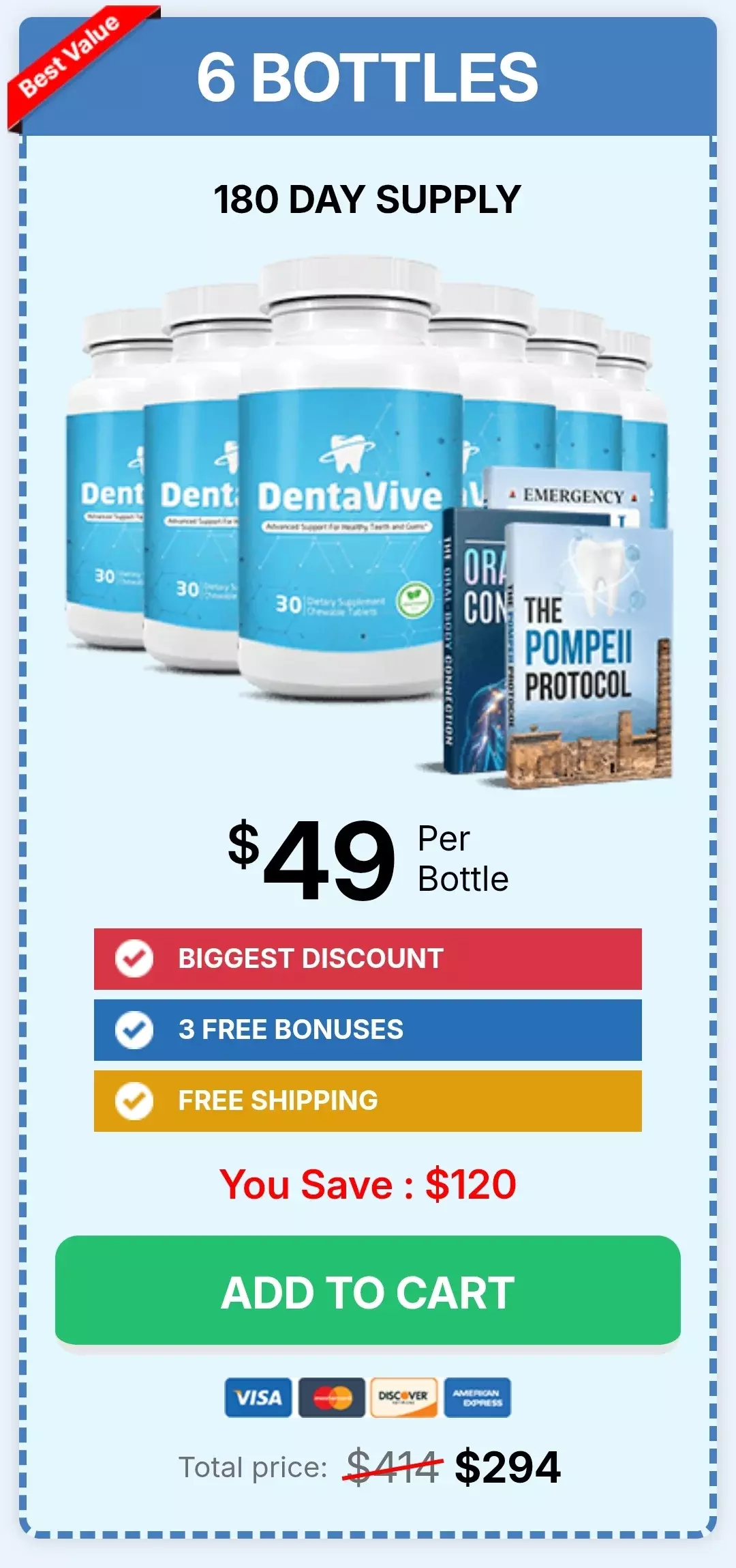 DentaVive™ 6 bottles pricing